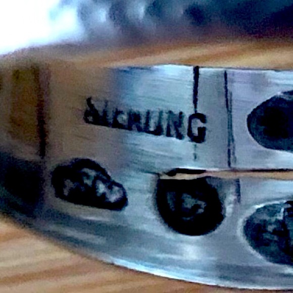 $118 Navajo Signed Designer Estate Ring Size 8 & 3/4 Copyright SC STERLING - Picture 2 of 8